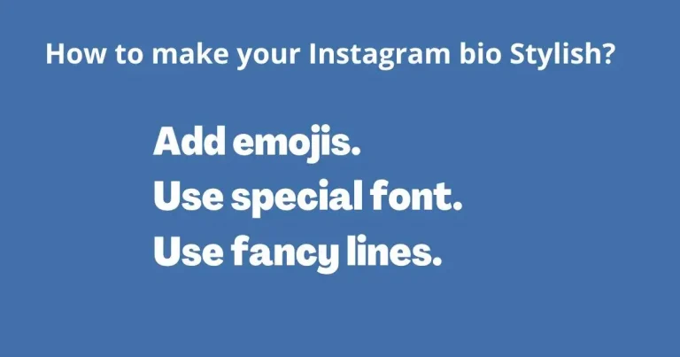 how to make your instagram bio stylish 