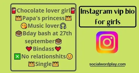 instagram vip bio for girls