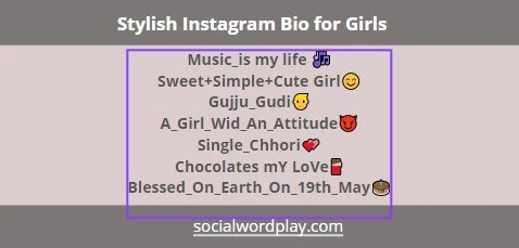 stylish instagram bio for girls