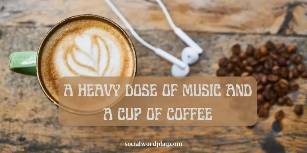 music and coffee idea for facebook bio
