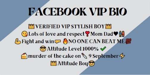 facebook vip account bio