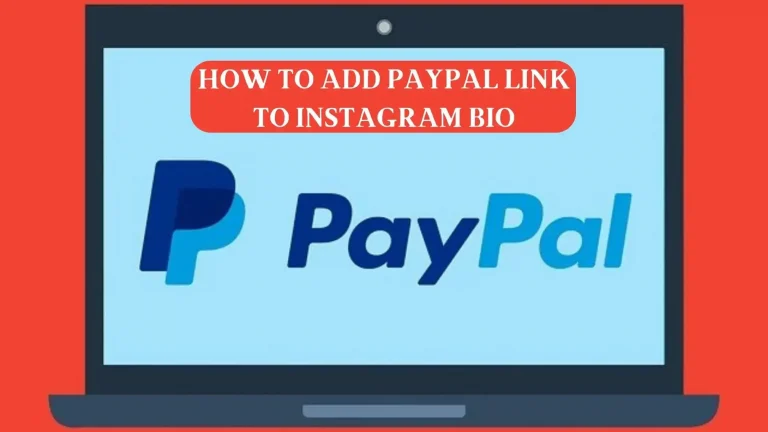 how to add paypal link to instagram bio text with paypal logo on laptop