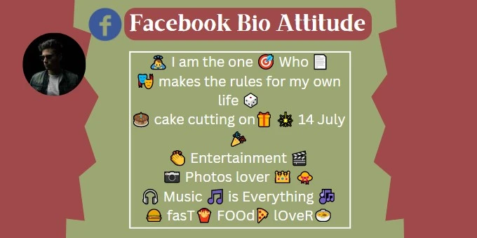 text with picture for attitude bio for facebook