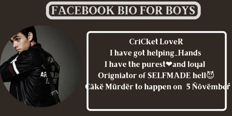 best facebook bio for boys