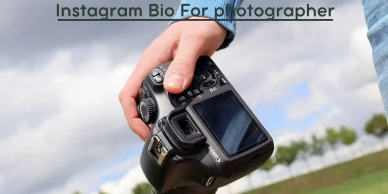 instagram bio for photographer text and a camera
