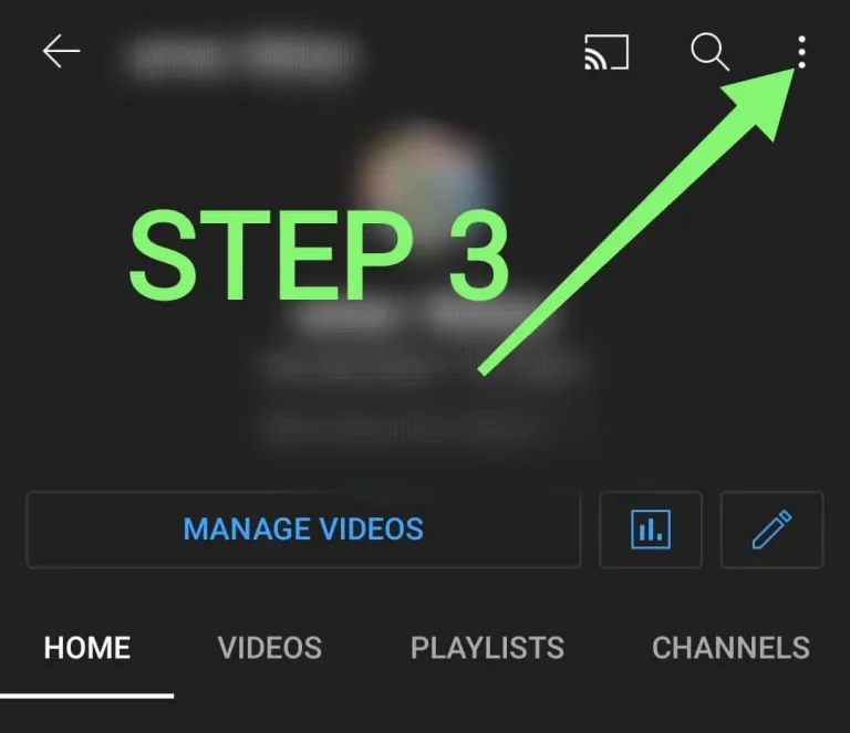 step 3 to add youtube link in instagram bio