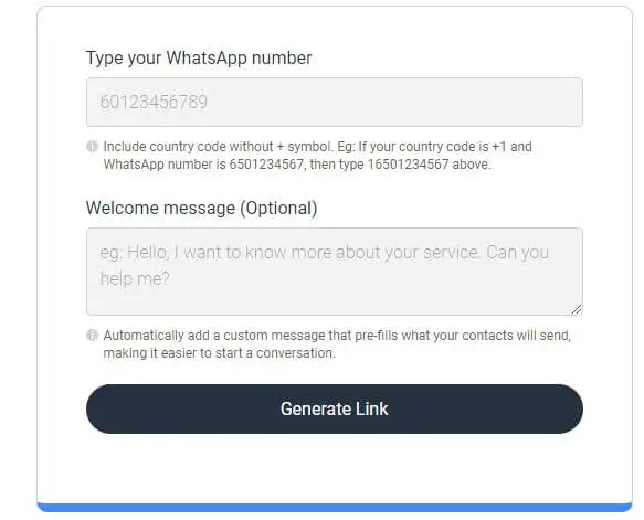 whatsapp link generator